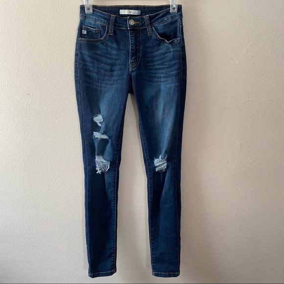 KanCan Distressed Estilo Skinny Jeans - Picture 1 of 10